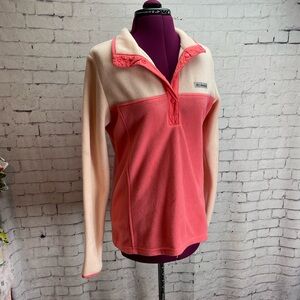 Columbia Benton Springs half snap fleece pullover pink size small